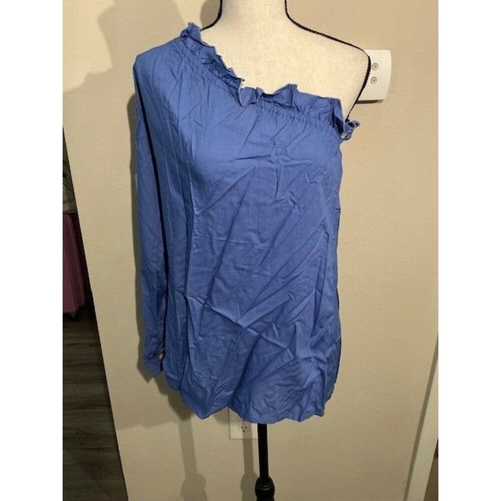 Escapada One Shoulder Savannah Top in Periwinkle Blue Sz M NWT
